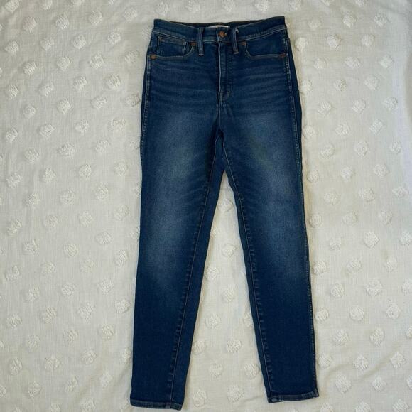 Madewell High Rise 10” Skinny Jean Medium Wash Stretch Magic Pockets Size 29 - Picture 2 of 10